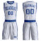 Custom White Royal Round Neck Suit Basketball Jersey