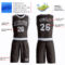 Custom Brown White Round Neck Suit Basketball Jersey