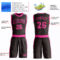 Custom Brown Pink Round Neck Suit Basketball Jersey