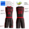 Custom Brown Red Round Neck Suit Basketball Jersey