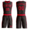 Custom Brown Red Round Neck Suit Basketball Jersey