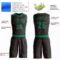 Custom Brown Kelly Green Round Neck Suit Basketball Jersey