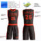 Custom Brown Orange Round Neck Suit Basketball Jersey
