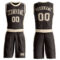 Custom Brown Cream Round Neck Suit Basketball Jersey
