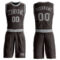 Custom Brown Gray Round Neck Suit Basketball Jersey