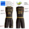 Custom Brown Old Gold Round Neck Suit Basketball Jersey