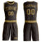 Custom Brown Old Gold Round Neck Suit Basketball Jersey