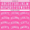 Custom Pink White Round Neck Suit Basketball Jersey