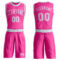 Custom Pink White Round Neck Suit Basketball Jersey
