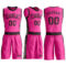 Custom Pink Brown Round Neck Suit Basketball Jersey
