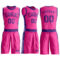 Custom Pink Purple Round Neck Suit Basketball Jersey