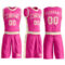 Custom Pink Cream Round Neck Suit Basketball Jersey