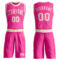 Custom Pink Cream Round Neck Suit Basketball Jersey