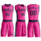 Custom Pink Navy Round Neck Suit Basketball Jersey