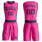 Custom Pink Navy Round Neck Suit Basketball Jersey