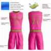 Custom Pink Old Gold Round Neck Suit Basketball Jersey
