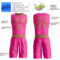 Custom Pink Old Gold Round Neck Suit Basketball Jersey