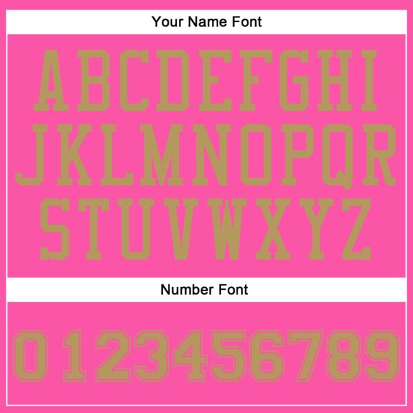 Custom Pink Old Gold Round Neck Suit Basketball Jersey