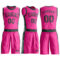 Custom Pink Green Round Neck Suit Basketball Jersey