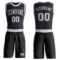 Custom Black White Round Neck Suit Basketball Jersey