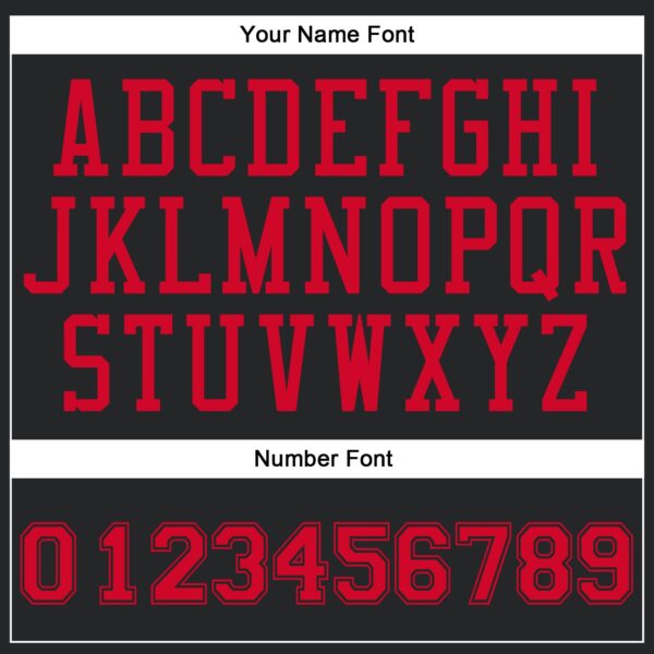 Custom Black Red Round Neck Suit Basketball Jersey