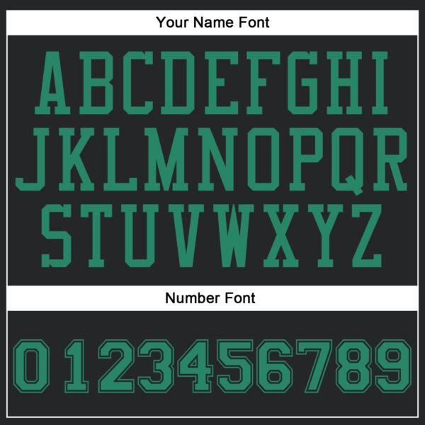 Custom Black Kelly Green Round Neck Suit Basketball Jersey