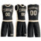 Custom Black Cream Round Neck Suit Basketball Jersey