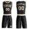 Custom Black Cream Round Neck Suit Basketball Jersey