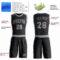Custom Black Gray Round Neck Suit Basketball Jersey