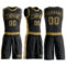 Custom Black Old Gold Round Neck Suit Basketball Jersey