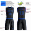 Custom Black Royal Round Neck Suit Basketball Jersey