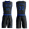 Custom Black Royal Round Neck Suit Basketball Jersey