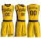 Custom Gold Brown Round Neck Suit Basketball Jersey
