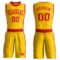 Custom Gold Red Round Neck Suit Basketball Jersey