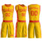 Custom Gold Orange Round Neck Suit Basketball Jersey