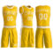 Custom Gold Cream Round Neck Suit Basketball Jersey