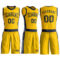 Custom Gold Navy Round Neck Suit Basketball Jersey