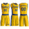 Custom Gold Royal Round Neck Suit Basketball Jersey