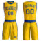 Custom Gold Royal Round Neck Suit Basketball Jersey