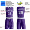 Custom Purple White Round Neck Suit Basketball Jersey