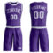 Custom Purple White Round Neck Suit Basketball Jersey