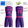 Custom Purple Pink Round Neck Suit Basketball Jersey