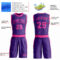 Custom Purple Pink Round Neck Suit Basketball Jersey