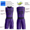 Custom Purple Black Round Neck Suit Basketball Jersey