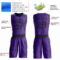 Custom Purple Black Round Neck Suit Basketball Jersey