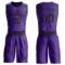 Custom Purple Black Round Neck Suit Basketball Jersey