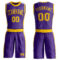 Custom Purple Gold Round Neck Suit Basketball Jersey