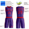 Custom Purple Red Round Neck Suit Basketball Jersey
