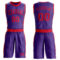 Custom Purple Red Round Neck Suit Basketball Jersey