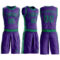 Custom Purple Kelly Green Round Neck Suit Basketball Jersey